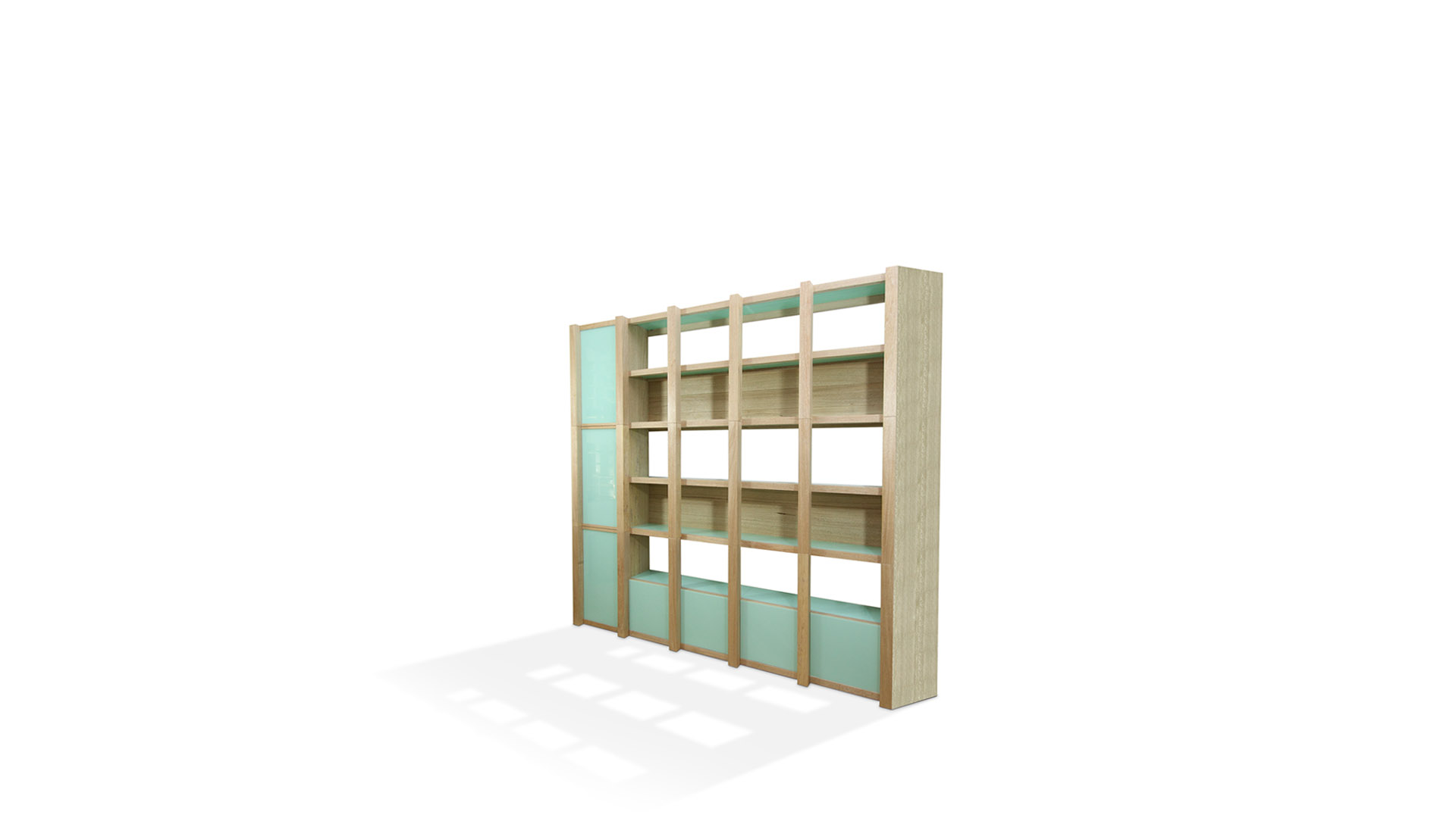 minimal classic shelving units